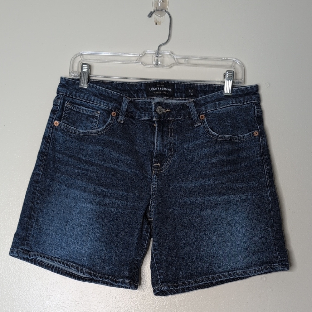 Lucky Brand Blue Jean Shorts Classic Style The Roll Up Size 8/29
